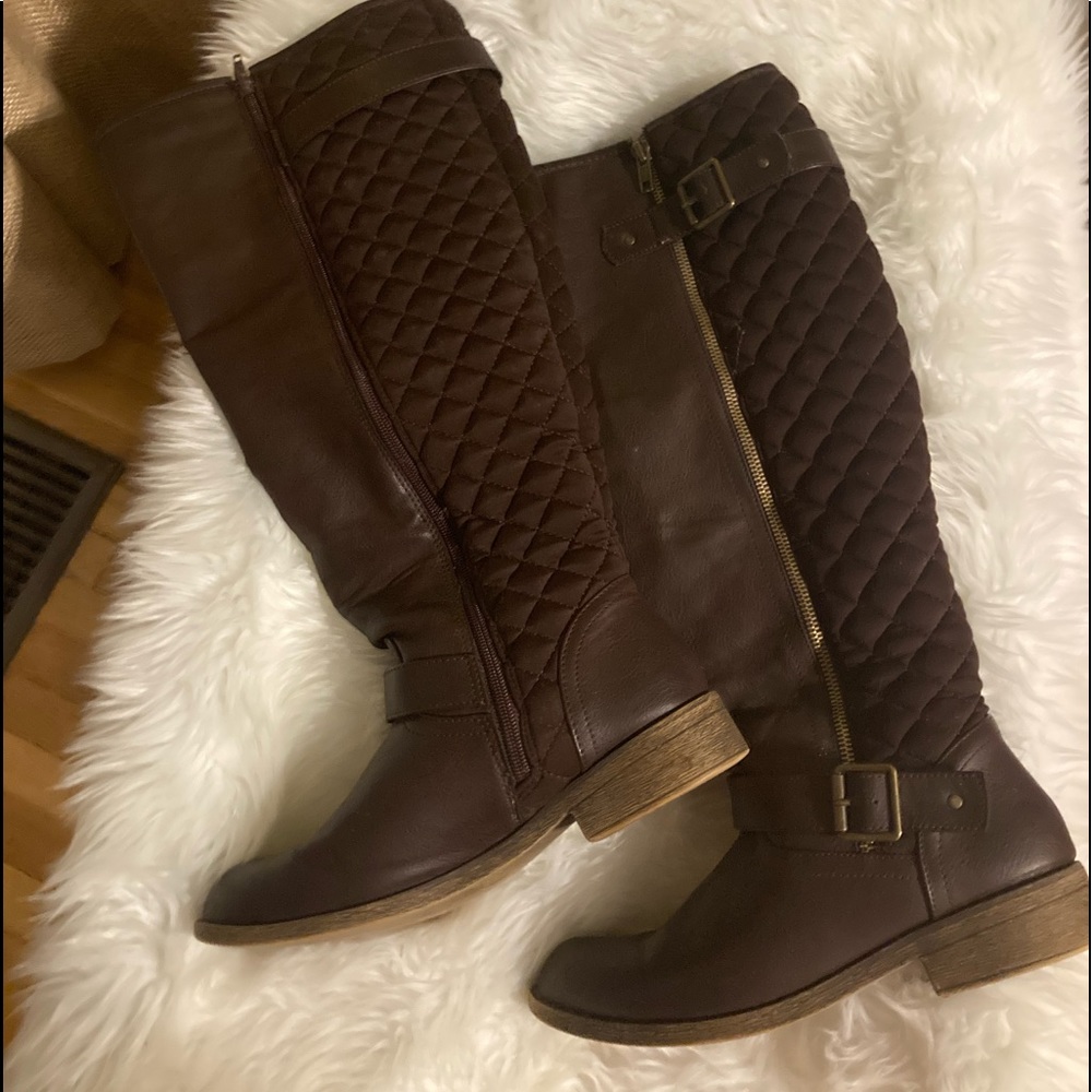 Burgundy Long Winter Boots